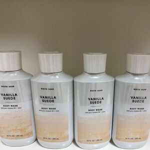 4 full size bottles bath and body works vanilla suede body wash